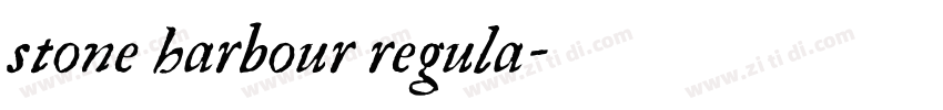 stone harbour regula字体转换